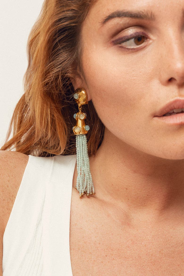 Gio Earrings, Alternate, color, CALCEDOINE