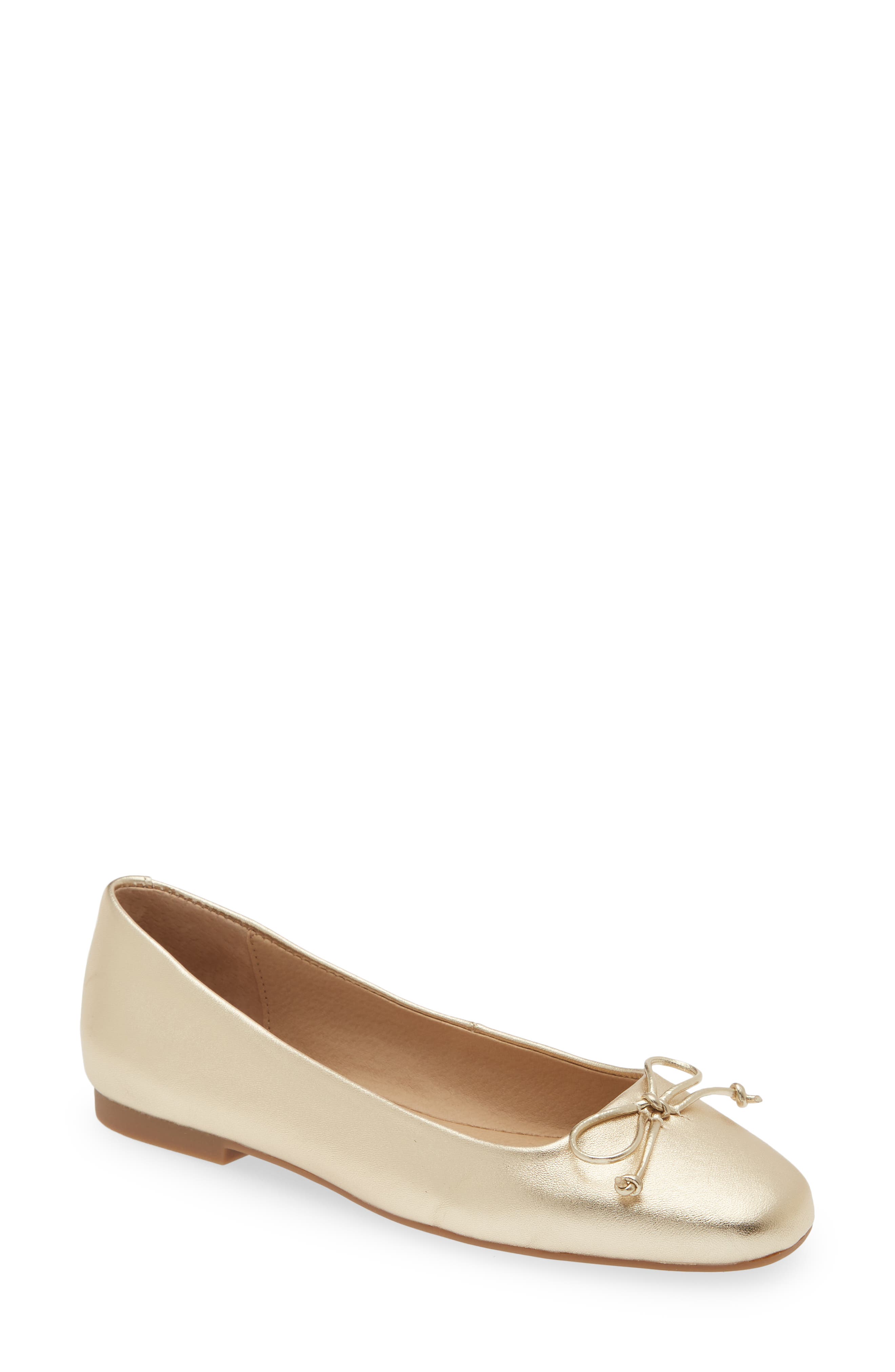 Eydie Ballet Flat, Main, color, GOLD LEATH