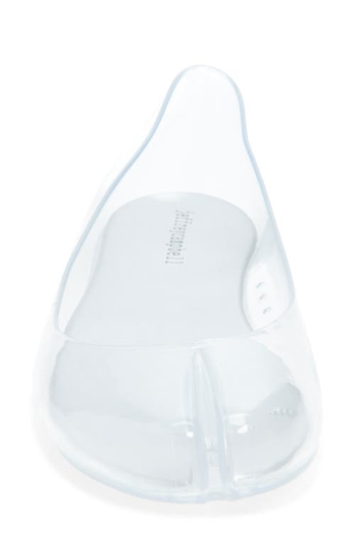 Jeffrey Campbell Fixed Split Toe Jelly Flat In Transparent