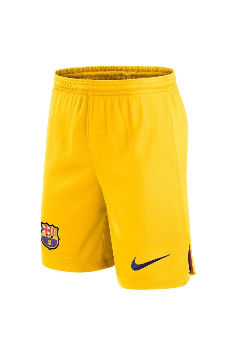 Men's Nike Yellow Barcelona Stadium Fourth Performance Replica Shorts, Alternate, color, Yellow