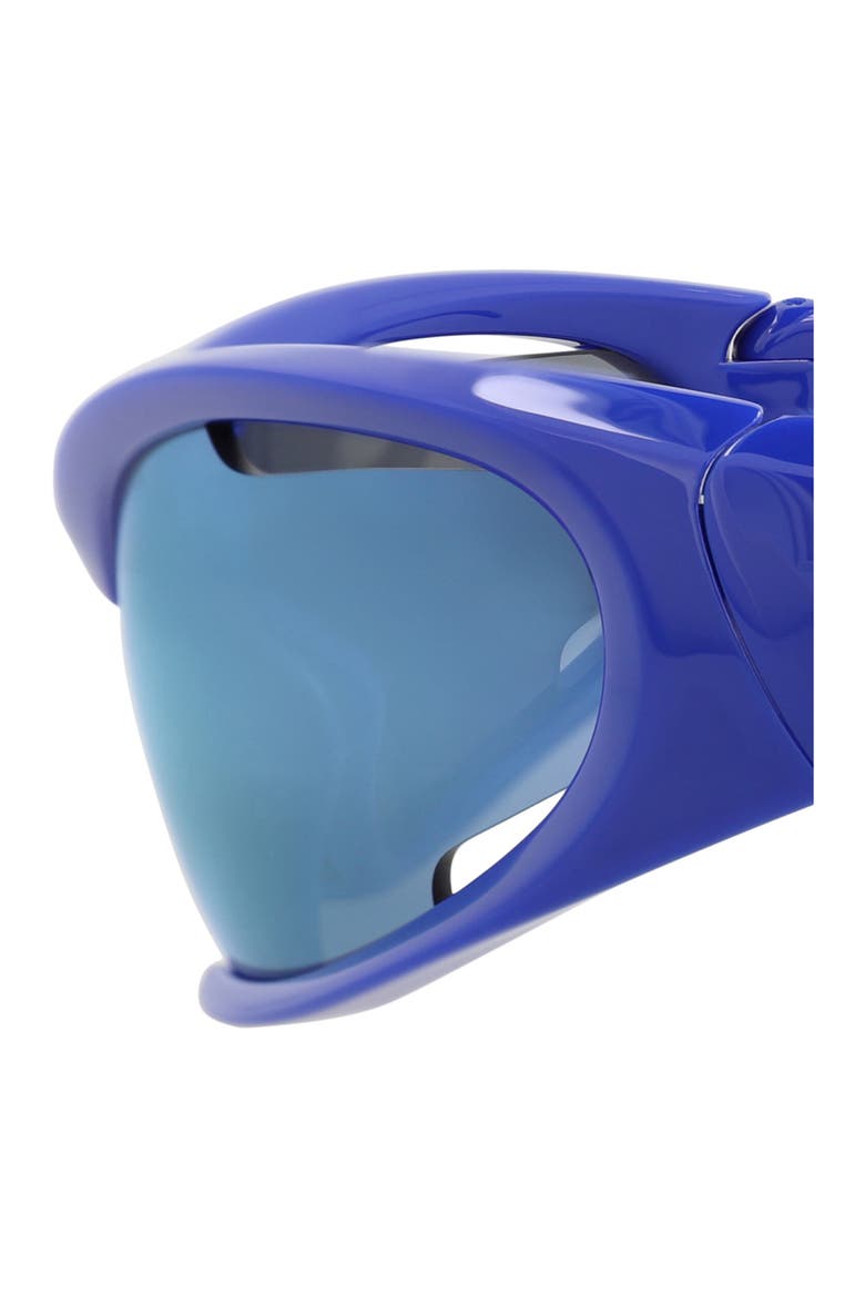 78mm Geometric Sunglasses, Alternate, color, BLUE BLUE BLUE