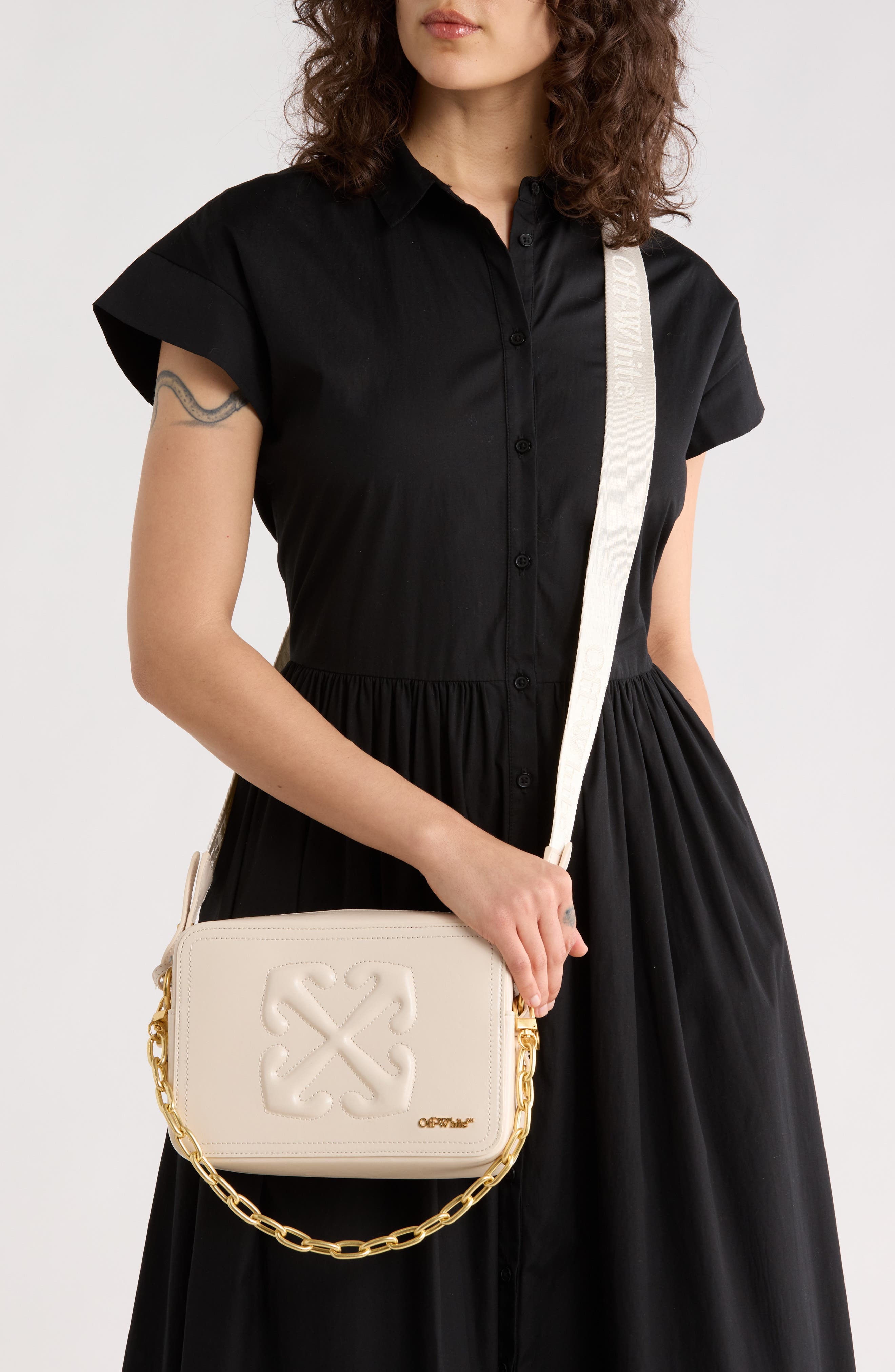 Off-White Medium Camera Crossbody Bag, Alternate, color, Cream