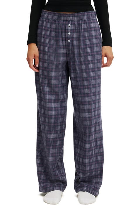 Women
s Flannel Wide Leg Pant