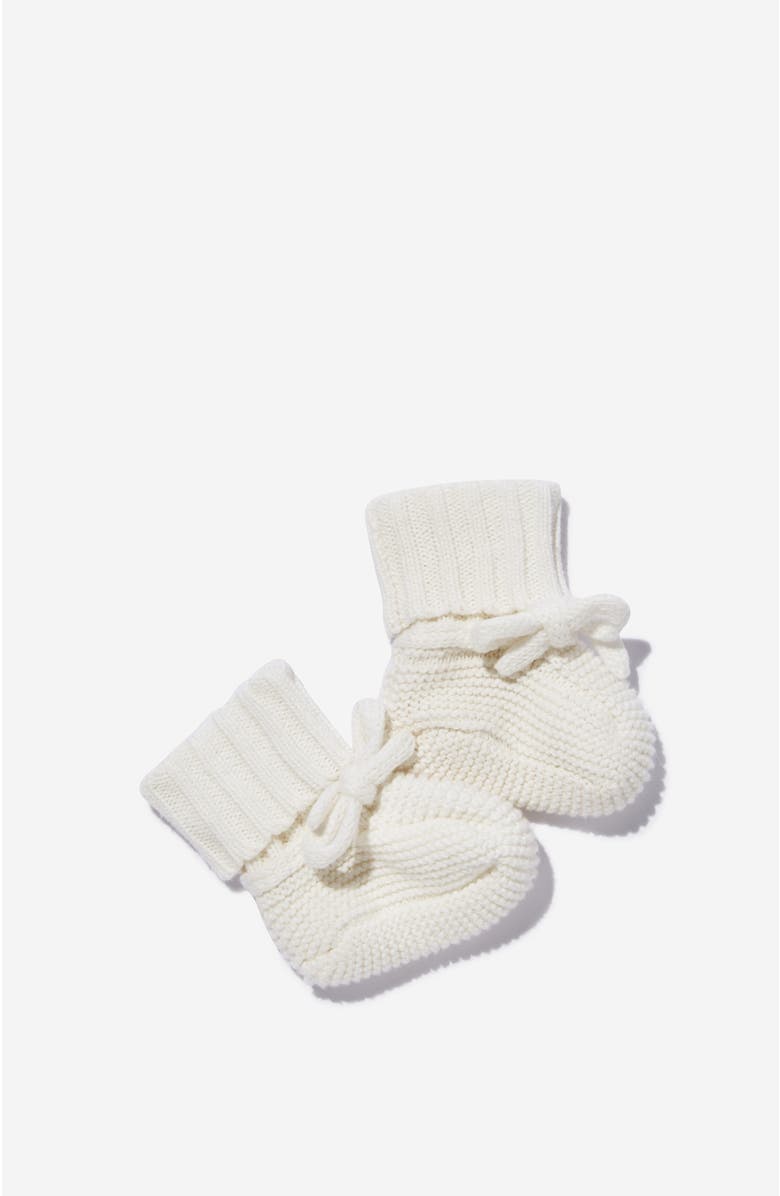 Cotton On Kids Kid's Organic Knit Booties, Alternate, color, Milk