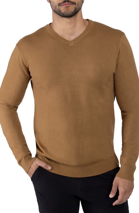 V-Neck Rib Knit Sweater