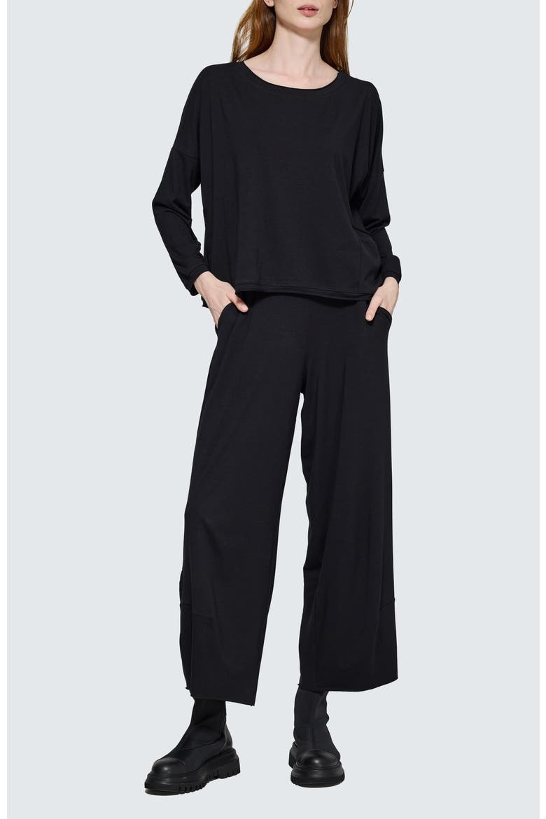 Lana Boxy Blouse, Alternate, color, Black