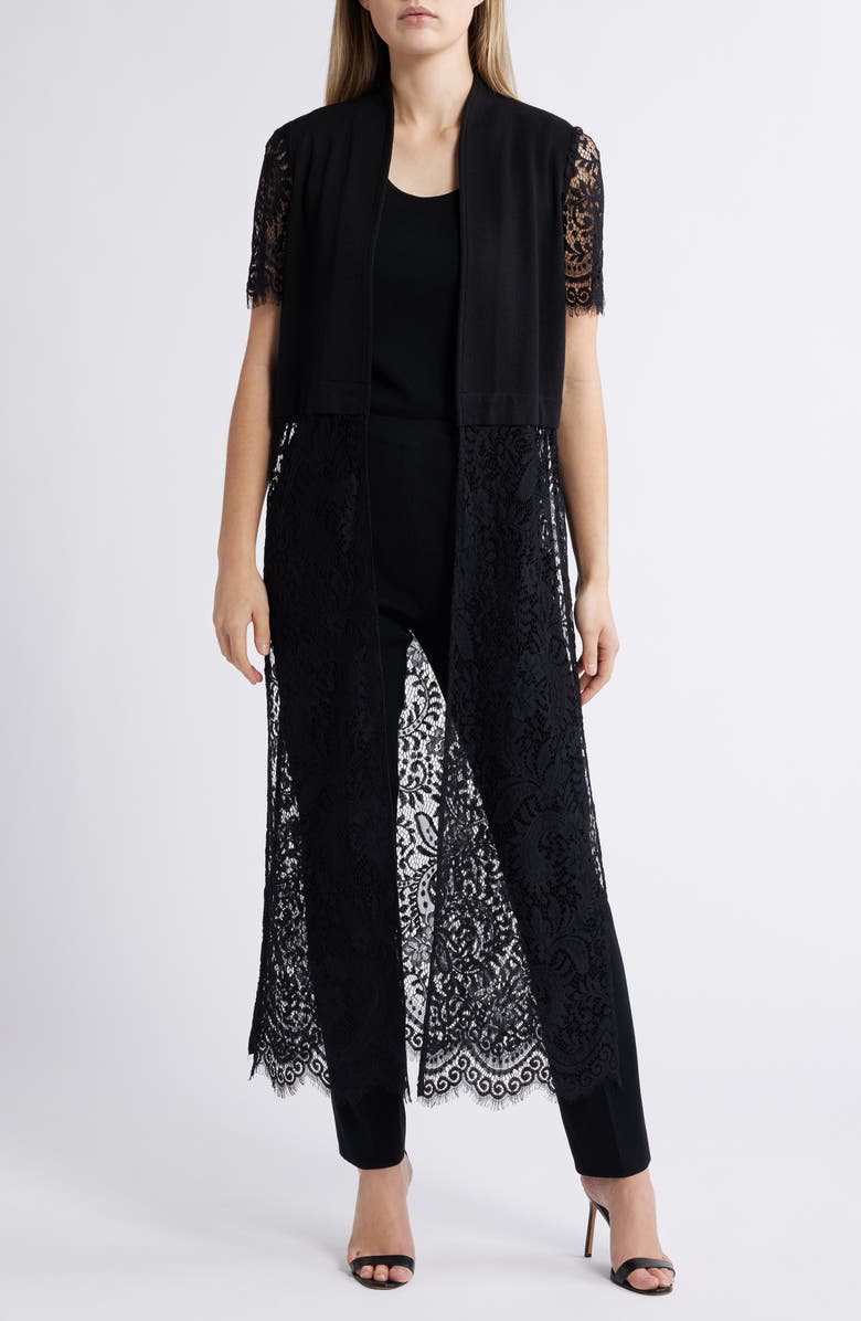 Ming Wang Heritage Fit Mixed Media Duster, Main, color, 