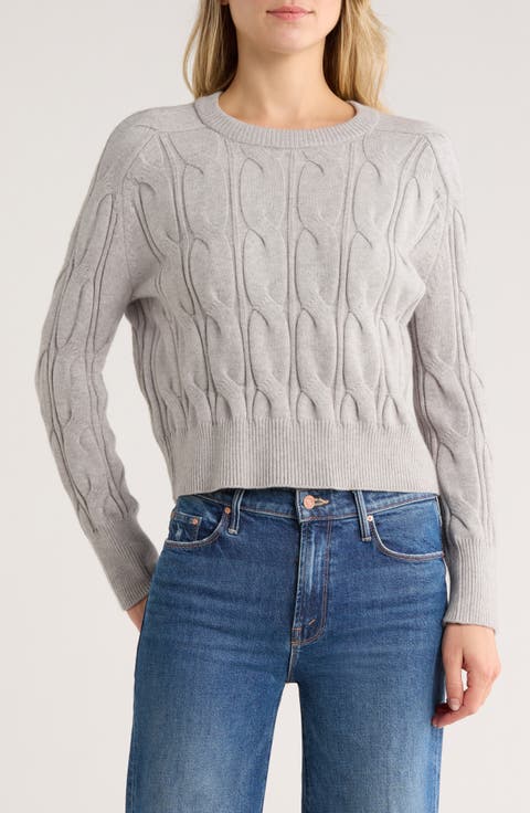 Cable Stitch Crewneck Sweater