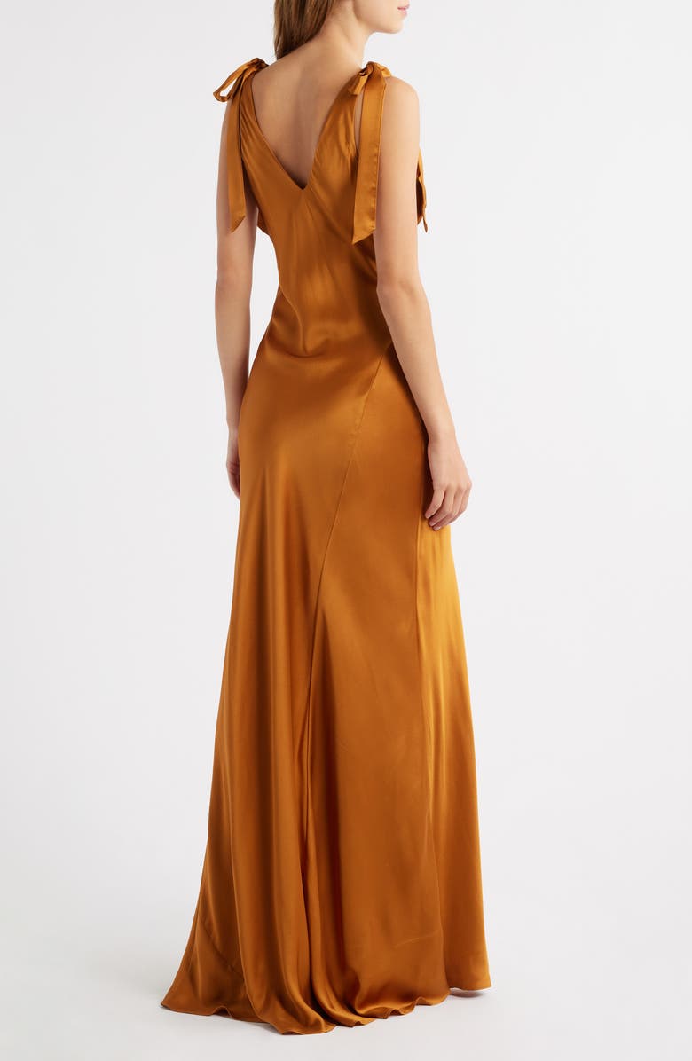 Reformation Pernille Silk Maxi Dress, Alternate, color, Copper