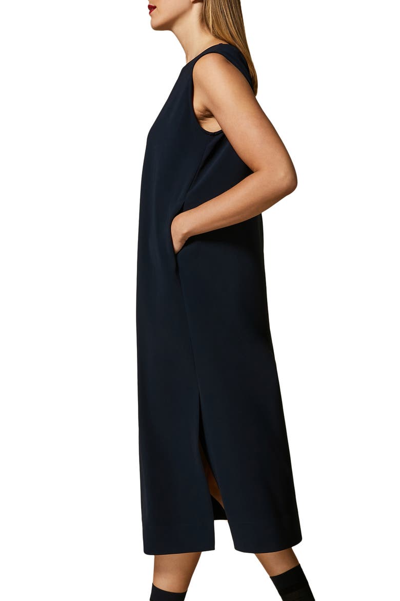 Damina Sleeveless Midi Dress, Alternate, color, DARK NAVY