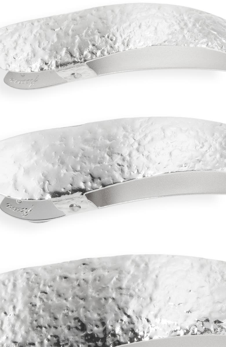 Ficcare Maximas Leaf Hammered Hair Clip, Alternate, color, Silver Leaf