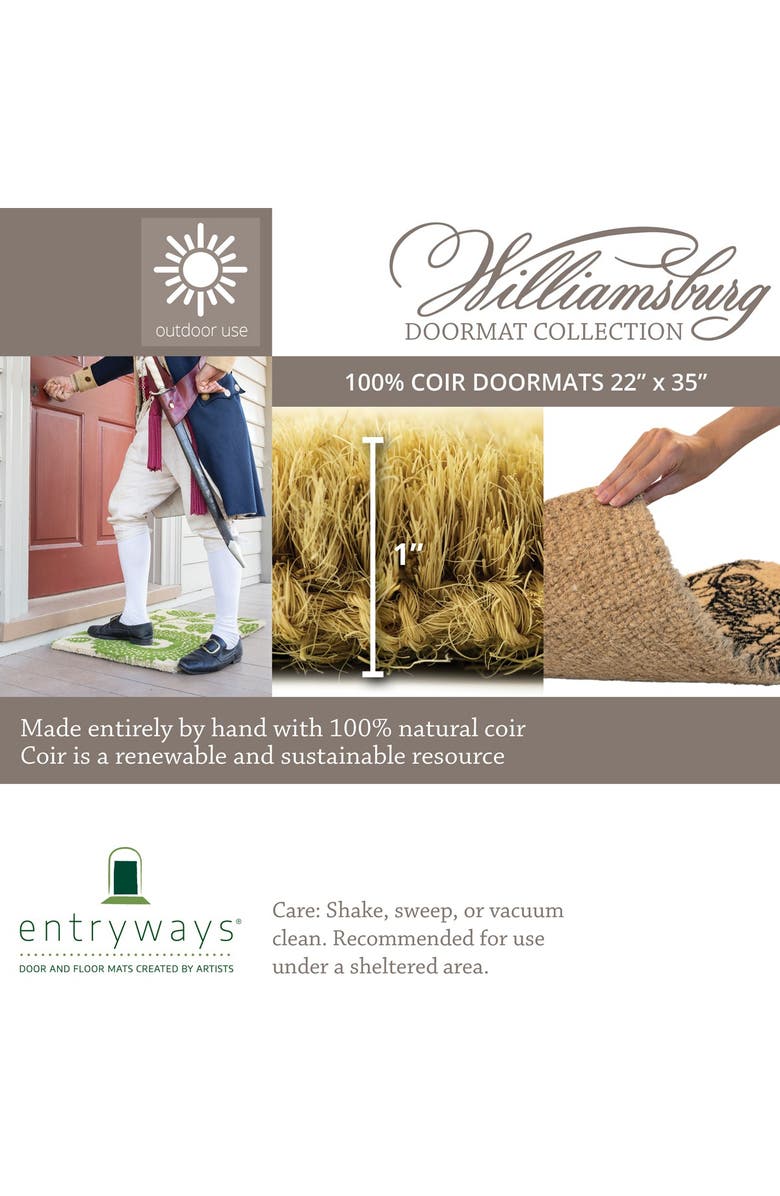 ENTRYWAYS Joy Handwoven Coconut Fiber Doormat, Alternate, color, Multi