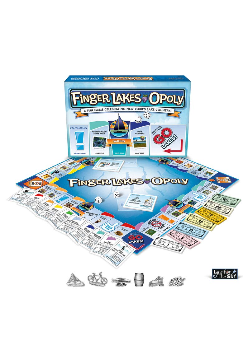 Finger Lakesopoly Monopoly Board Game, Alternate, color, Multicolored