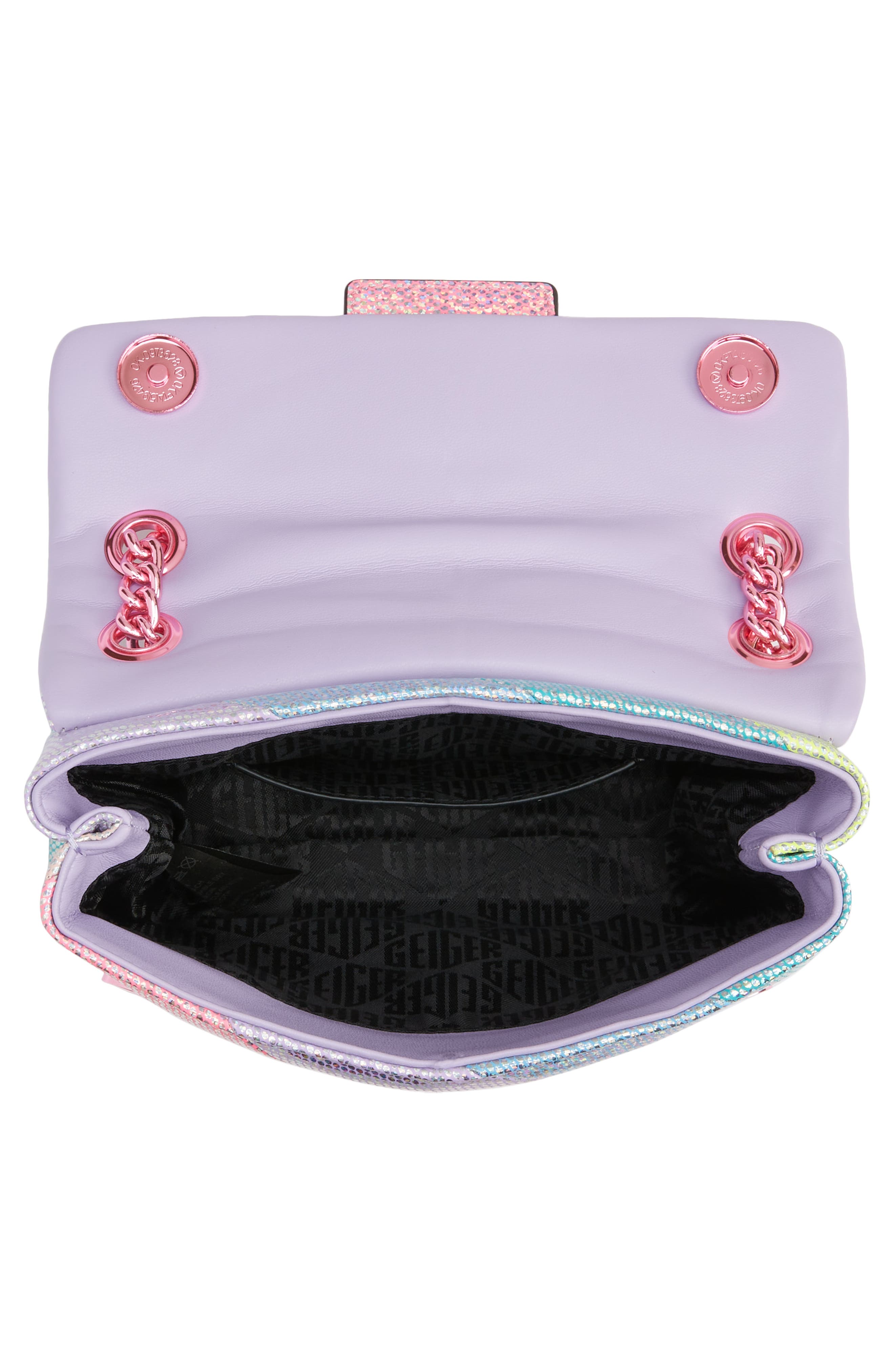 Kurt Geiger London Mini Kensington Glitter Crossbody Bag, Alternate, color, 