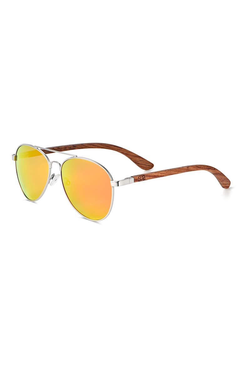 Sayulita Polarized Sunglasses, Main, color, Redwood/Blue-Green
