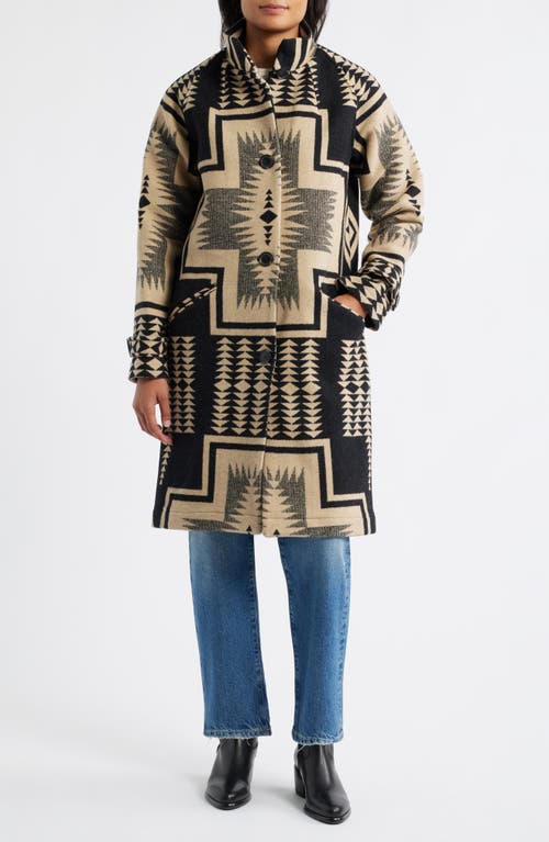 Pendleton Timberline Virgin Wool Blend Blanket Coat In Multi