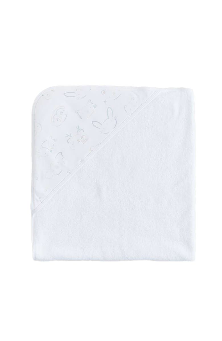 Babycottons Premium Pima Cotton Grey Small Hooded Towel For Infant, Main, color, Multicolor