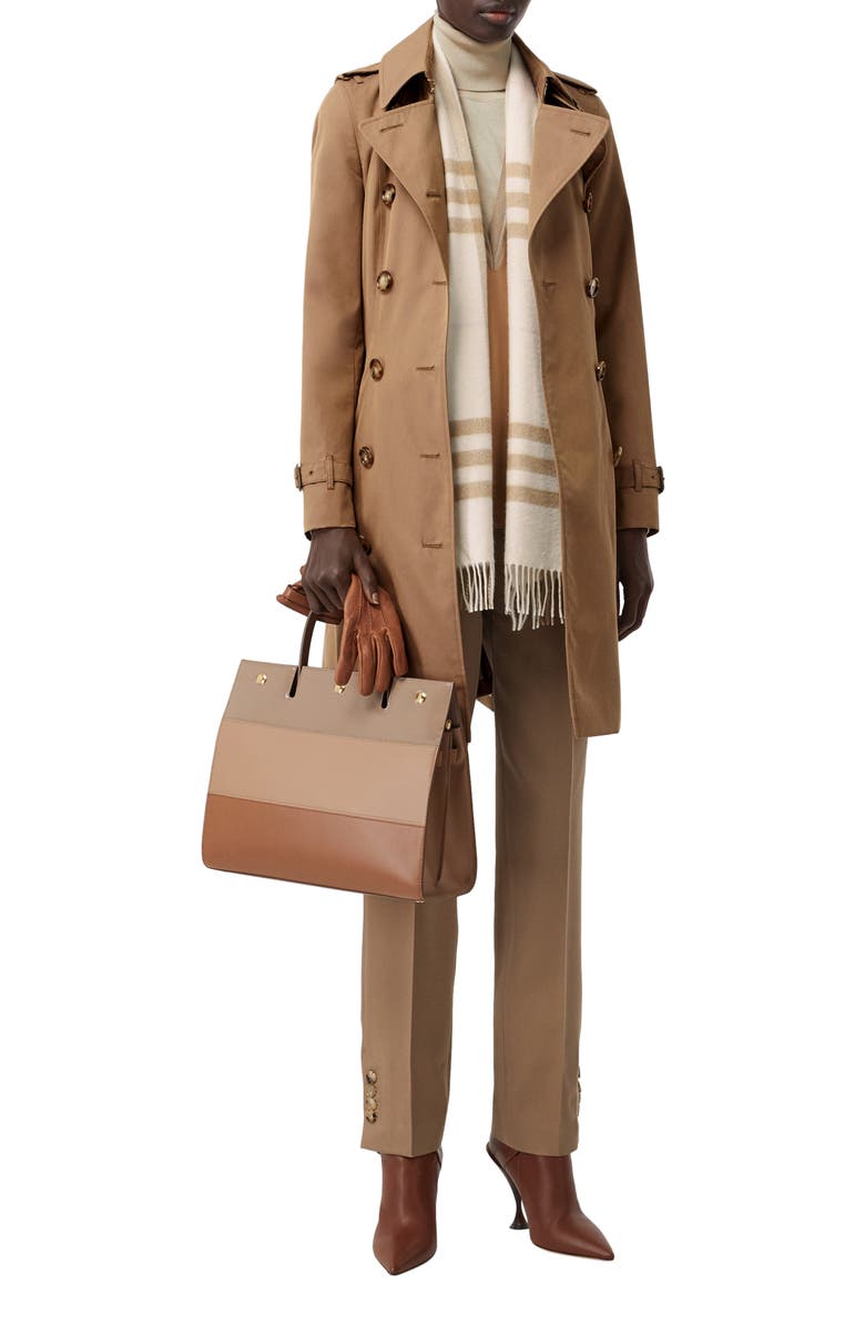 Burberry Icon Check Cashmere Scarf, Alternate, color,