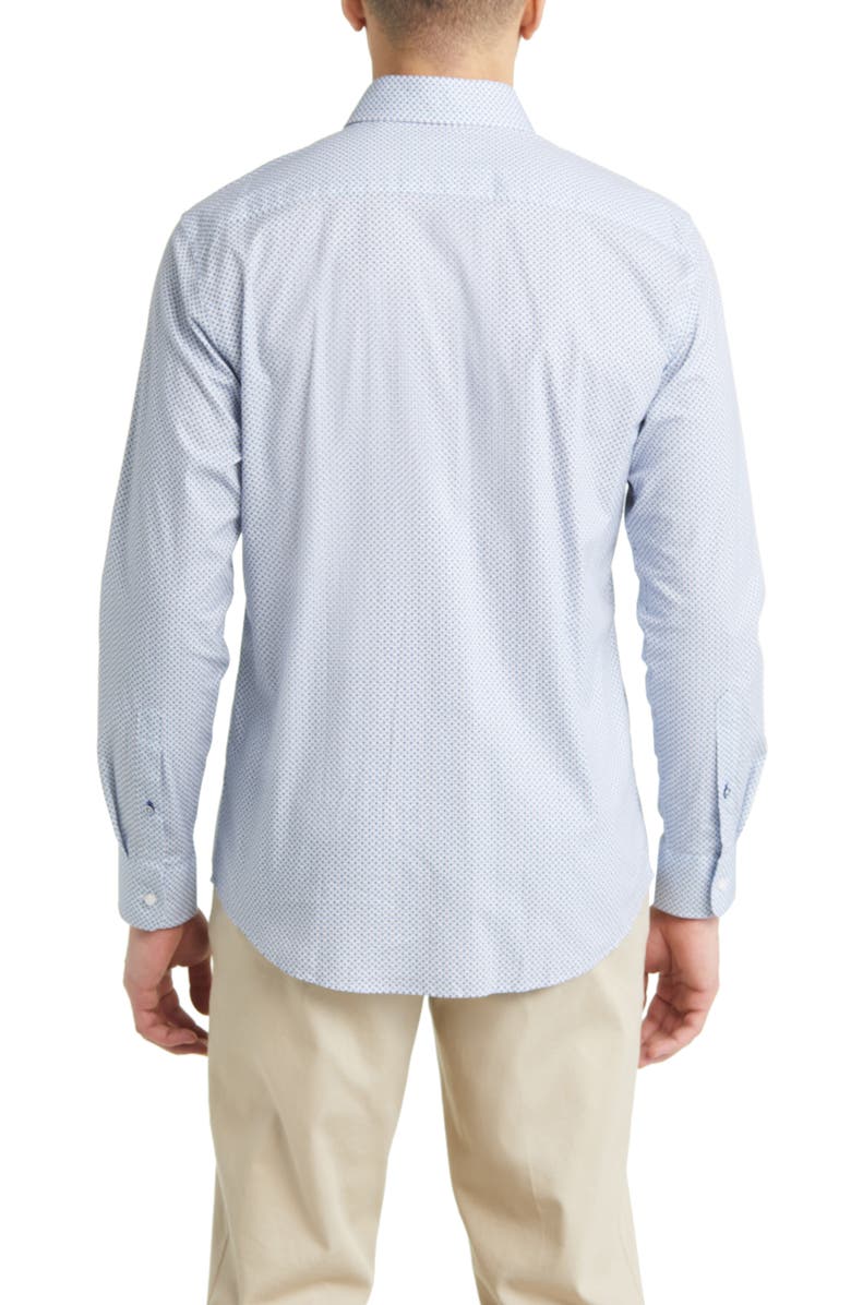 Brax Harold Print Hi Flex Stretch Cotton Button-Up Shirt, Alternate, color, Anchor