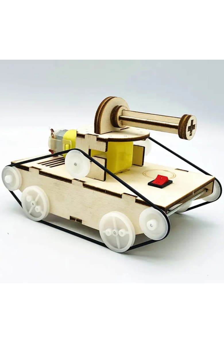 MODBOX DIY Engineering Adventure Kit, Build & 3 Wood Motorized Toy Vehicles, Alternate, color, 
