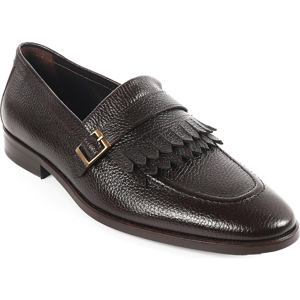 Vellapais Tortoise Kiltie Fringe Loafer In Brown