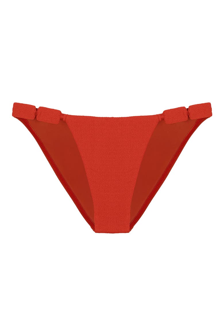 Alix Knotted Bikini Bottoms, Alternate, color, RED