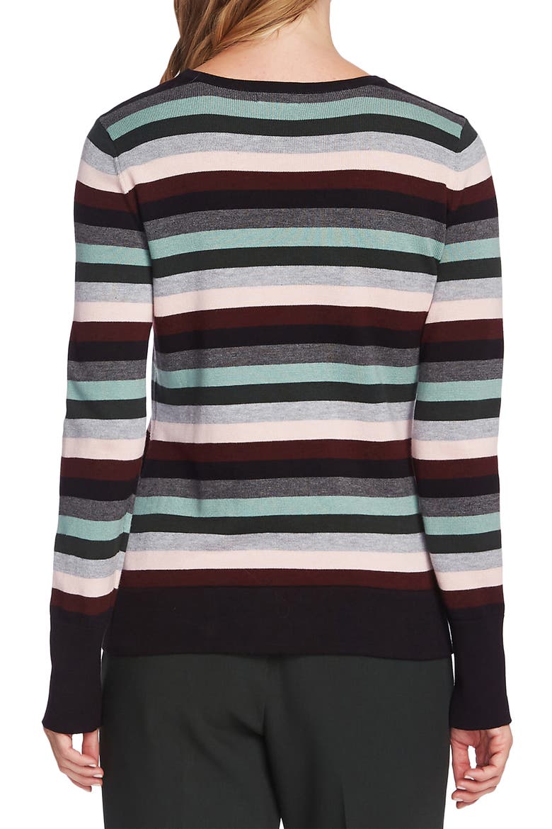 Stripe Sweater, Alternate, color, RICH BLACK