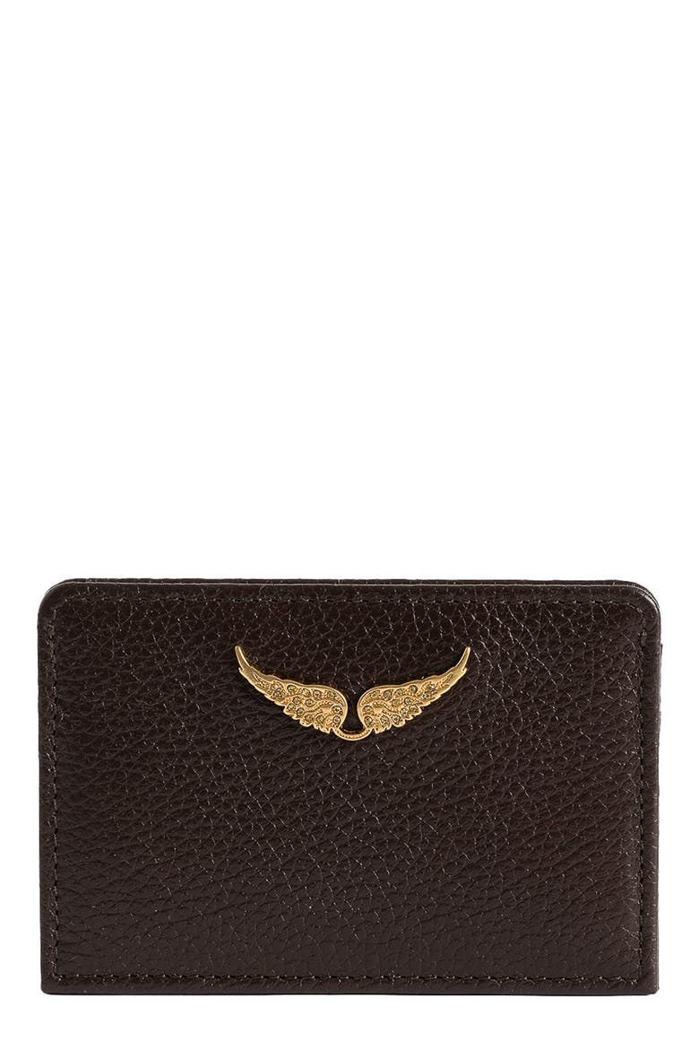 Pass Leather Card Case, Main, color, BROWNIE