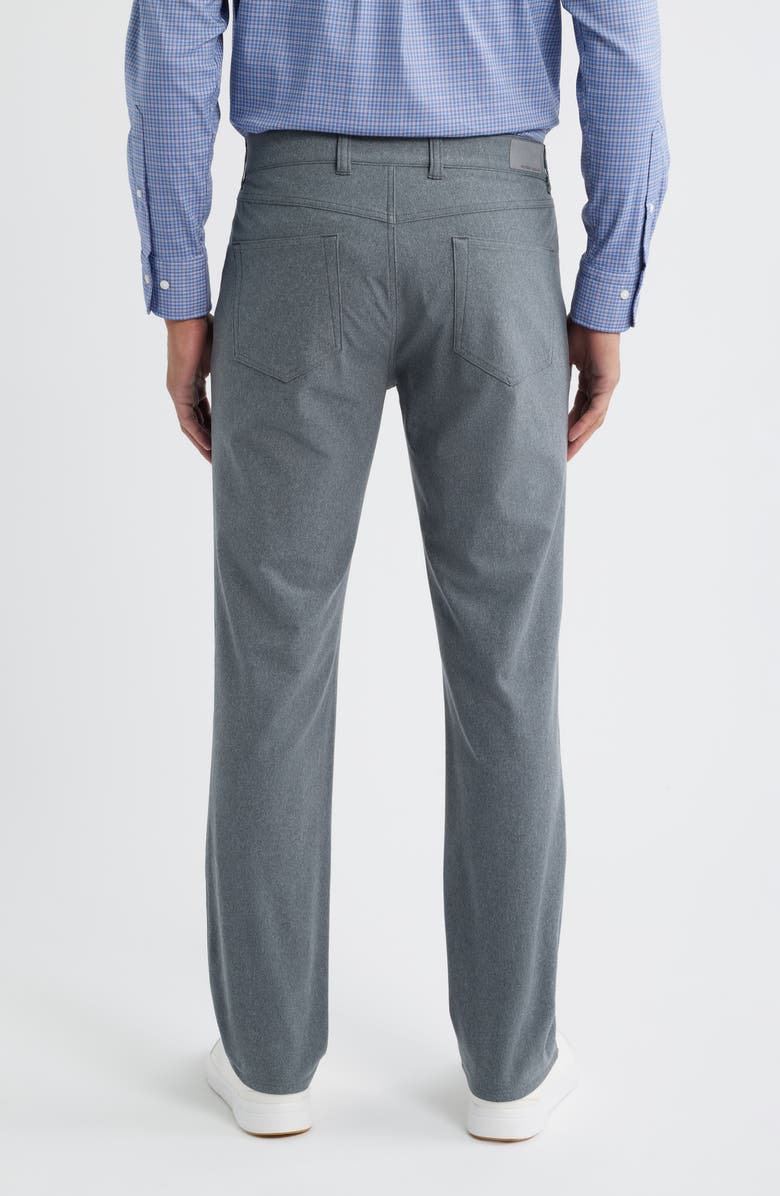Peter Millar Brevard Performance Flannel Five-Pocket Pants, Alternate, color, Charcoal
