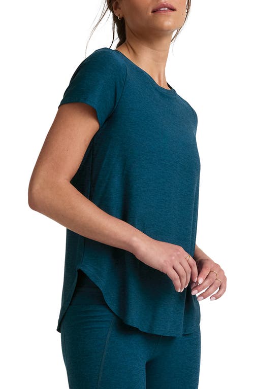 Beyond Yoga On The Down Low T-shirt In Blue