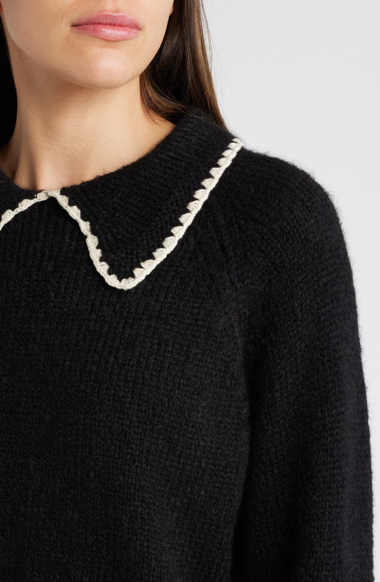 THE GREAT. Blanket Stitch Alpaca Blend Sweater, Alternate, color, 