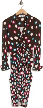 Diane von Furstenberg Sheska Ruched Shirtdress