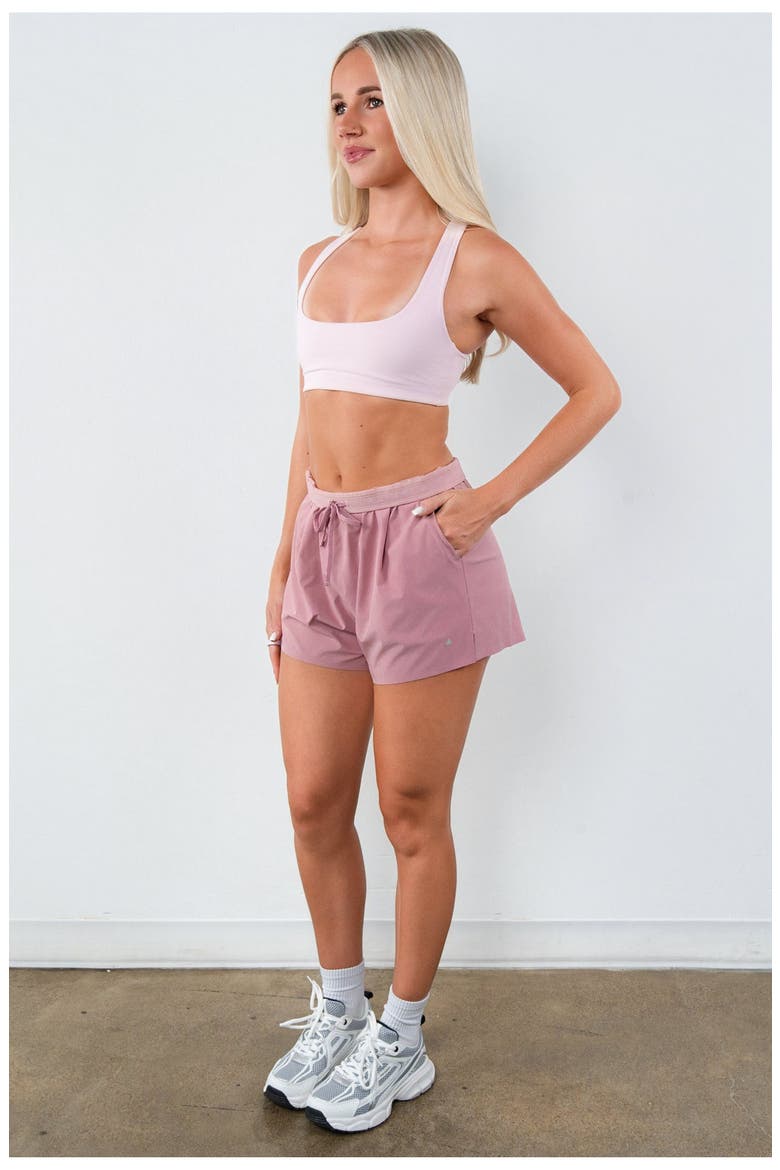 Breeze Pleat Short, Alternate, color, Peony