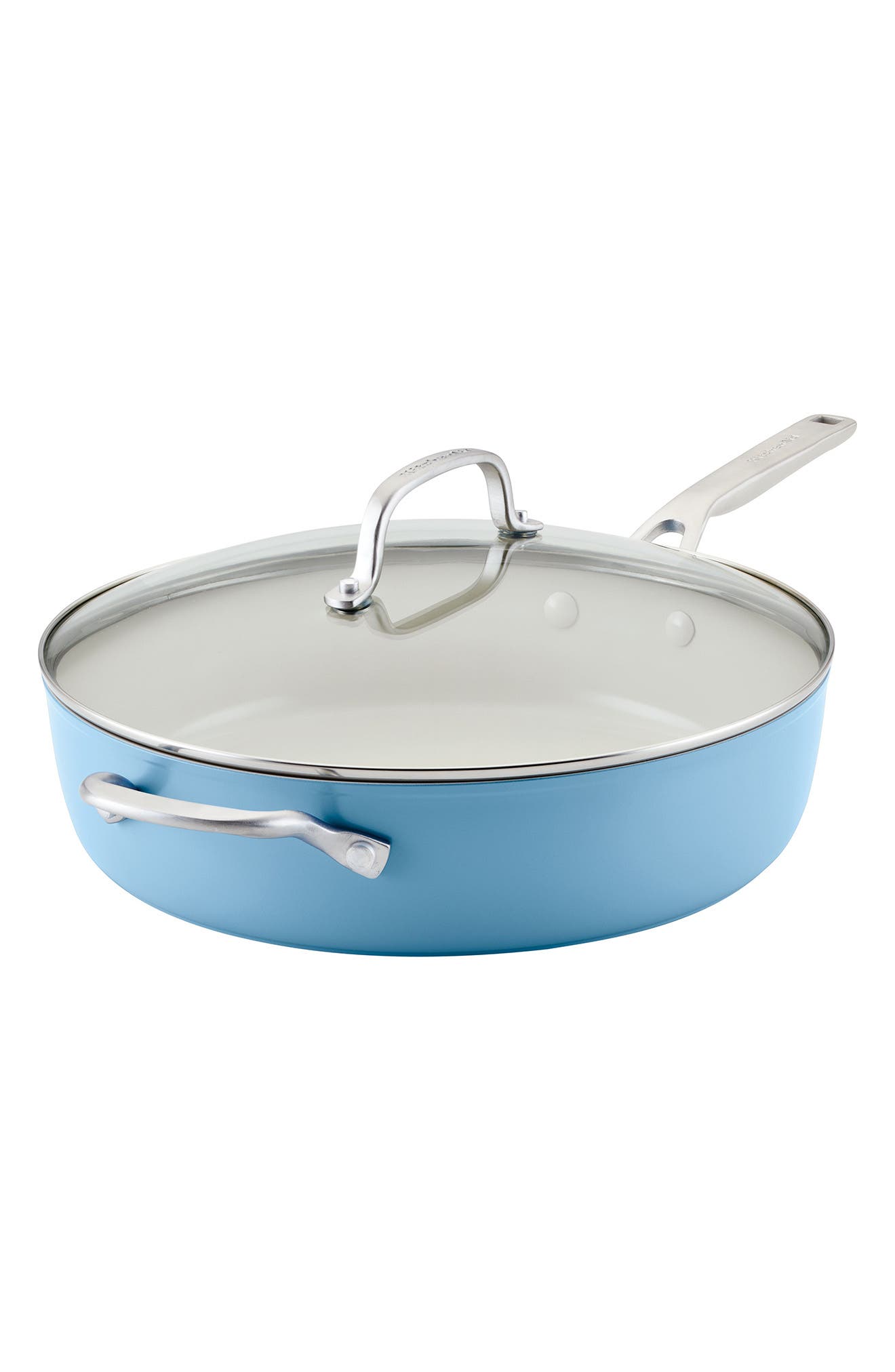 KITCHENAID Nonstick Ceramic Hard Anodized Aluminum 5-Quart Sauté Pan with Lid