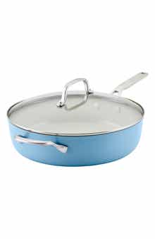 KITCHENAID Nonstick Ceramic Hard Anodized Aluminum 5-Quart Sauté Pan with Lid