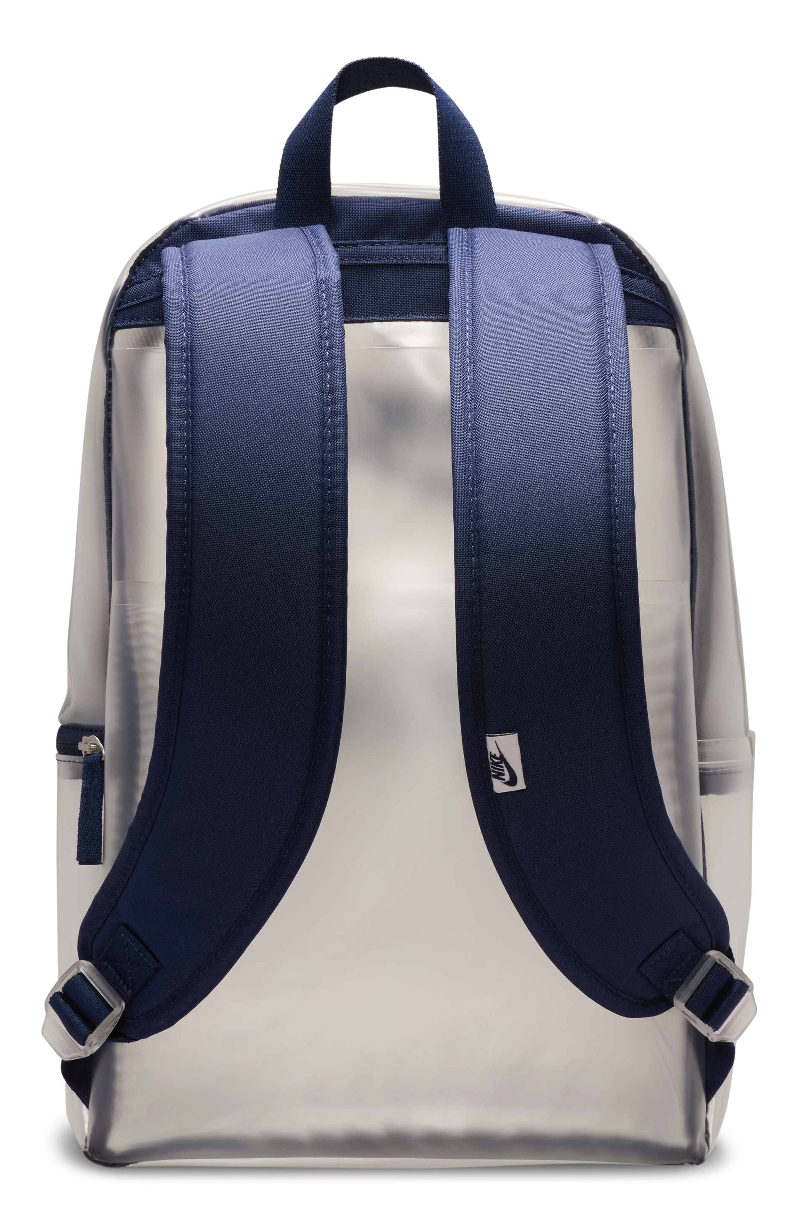 Nike Kids' Crystal Backpack, Alternate, color, Clear/ Midnight Navy