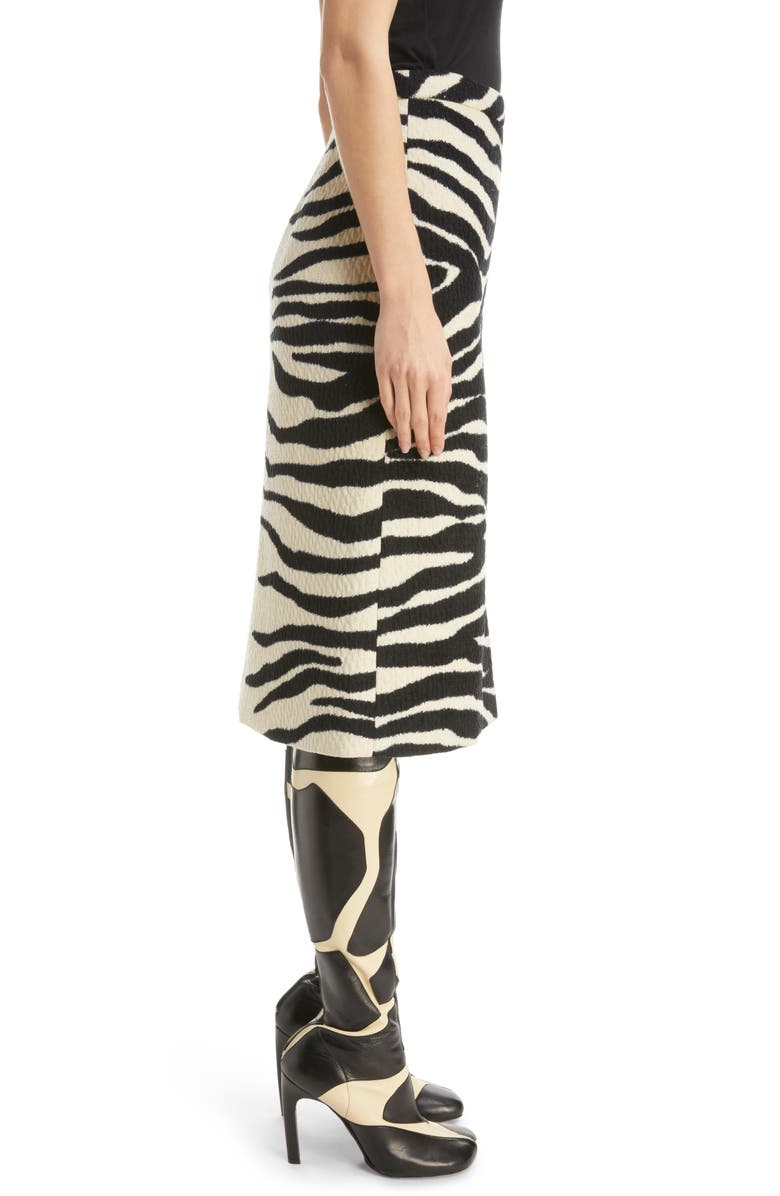 Dries Van Noten Shea Zebra Jacquard Chenille Skirt, Alternate, color, 