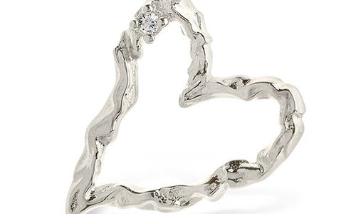 Sterling Forever Amia Cubic Zirconia Heart Pendant Necklace