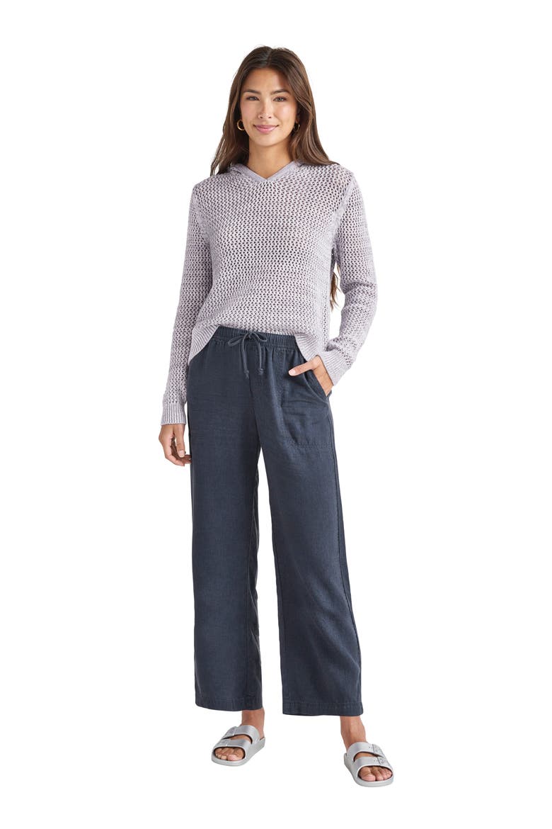 Angie Crop Wide Leg Pants, Alternate, color, NAVY