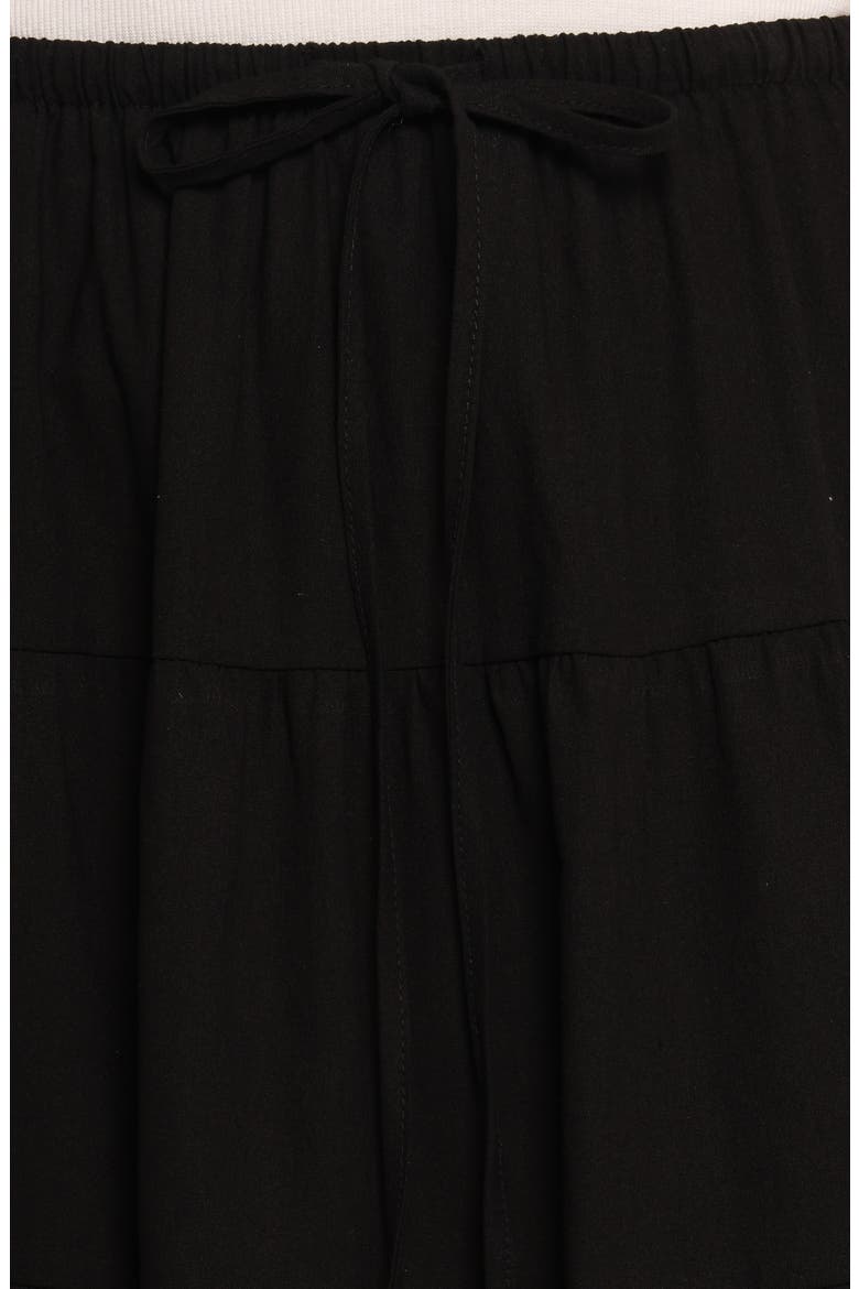 Archy Tiered Maxi Skirt, Alternate, color, BLACK