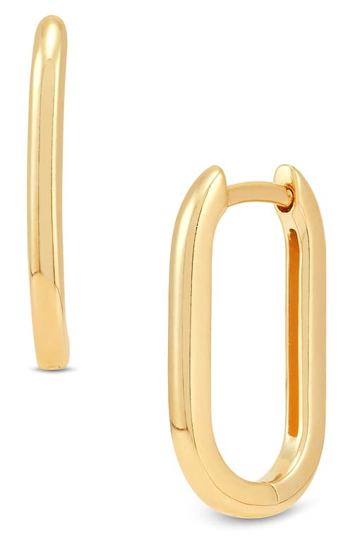 Frankie & Zoe Oval Huggie Hoop Earrings In Gold