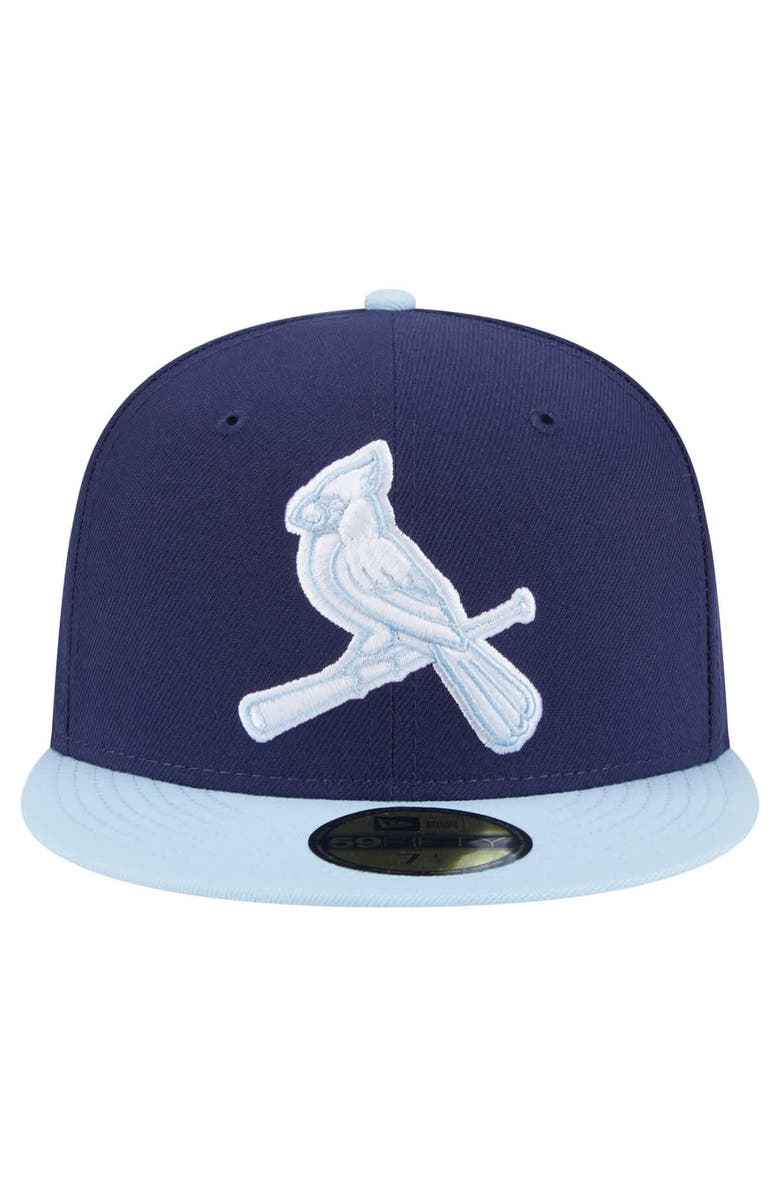 New Era Men's New Era Navy/Light Blue St. Louis Cardinals Color Pack 2-Tone 59FIFTY Fitted Hat, Alternate, color, 