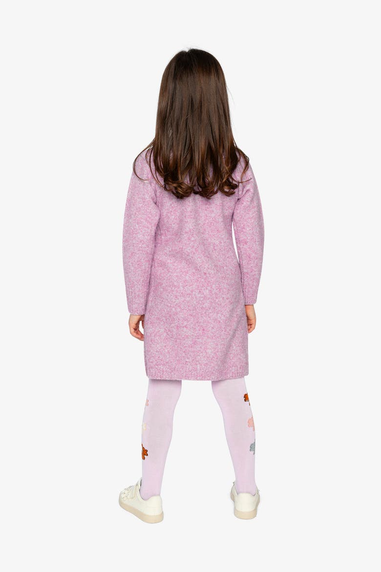Openwork Knit Poodle Appliqué Dress, Alternate, color, Lavender