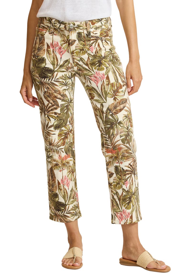 Hidden Coast High Waist Straight Leg Crop Jeans, Main, color, COCONUT