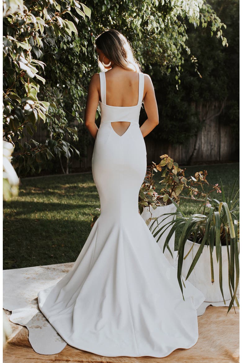 Va Va Voom Mermaid Wedding Dress, Alternate, color, IVORY