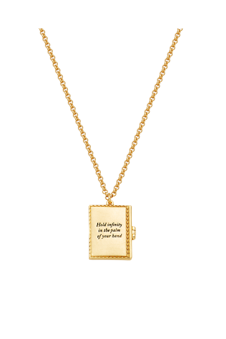 White English Rose Locket Necklace, Alternate, color, Gold