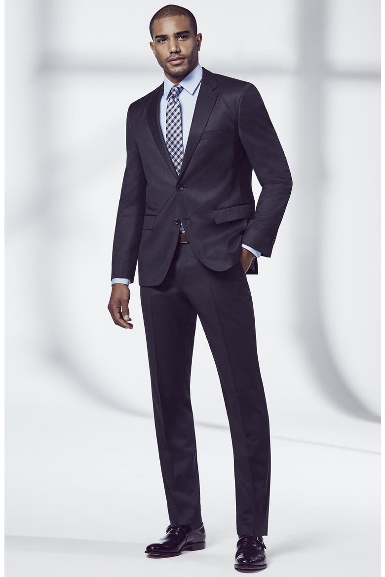 Johnstons/Lenon Classic Fit Wool Suit, Alternate, color, CHARCOAL