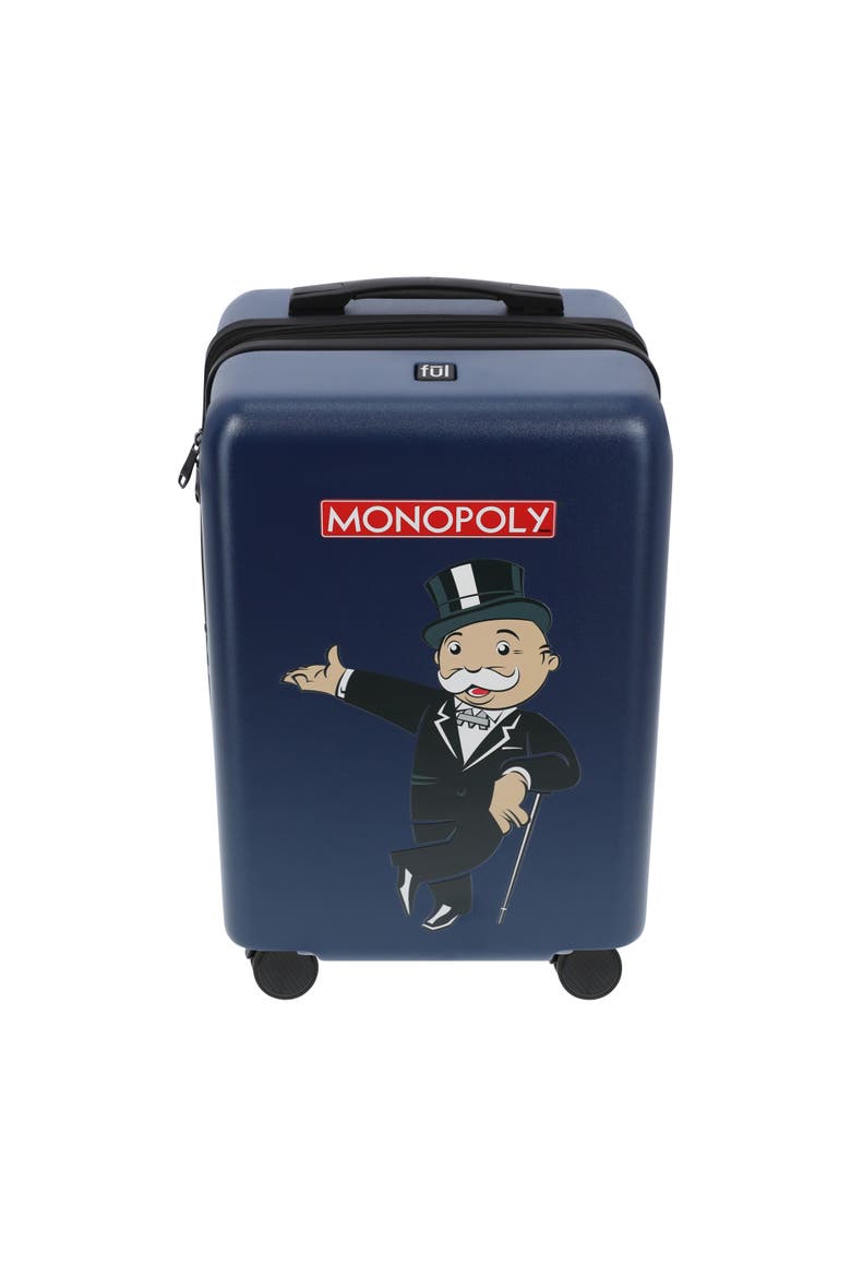 MONOPOLY 22.5" CARRY-ON LUGGAGE, Alternate, color, BLUE