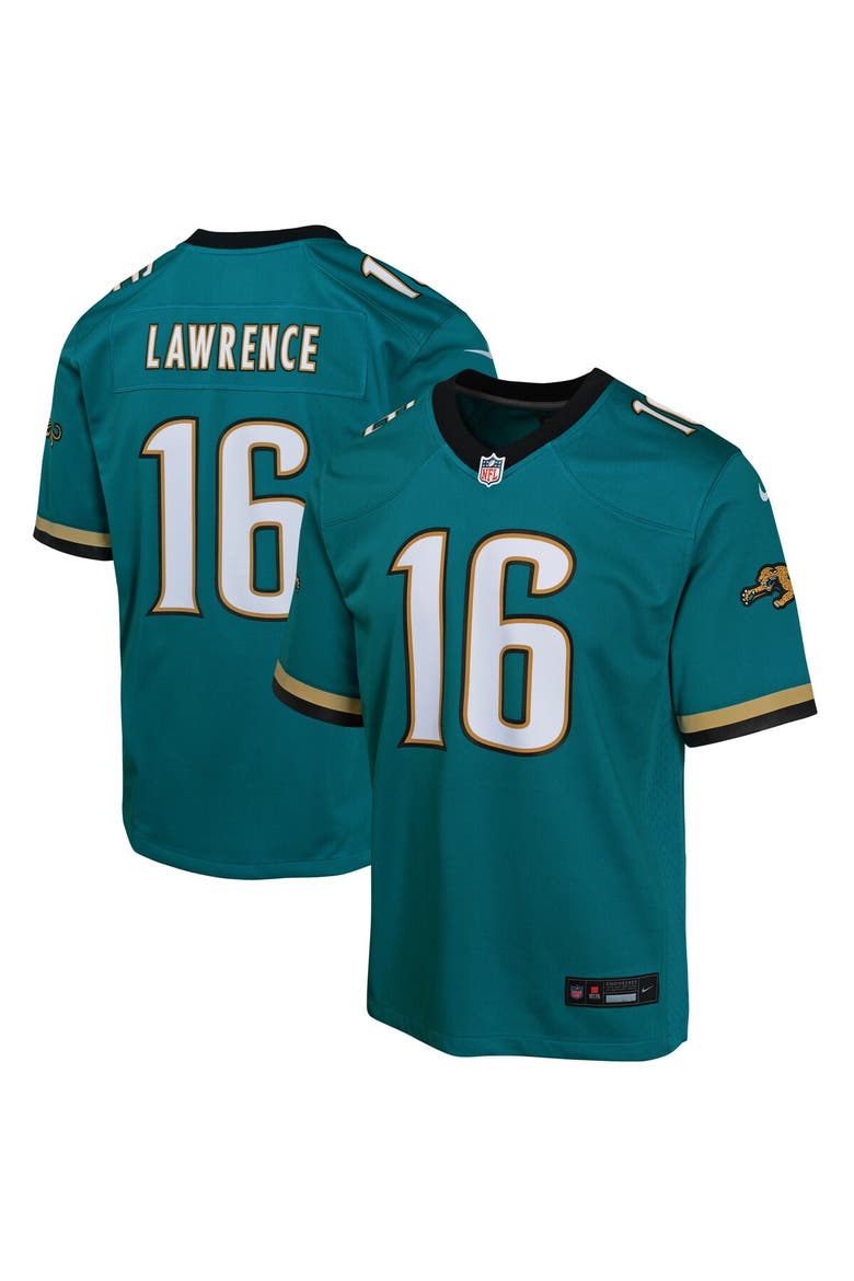 Youth Nike Trevor Lawrence Teal Jacksonville Jaguars Prowler Throwback Player Game Jersey, Main, color, Teal