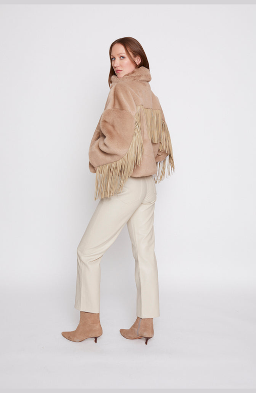 Shop Blue Revival Dancing In The Moonlight Fringe Jacket In Ecru
